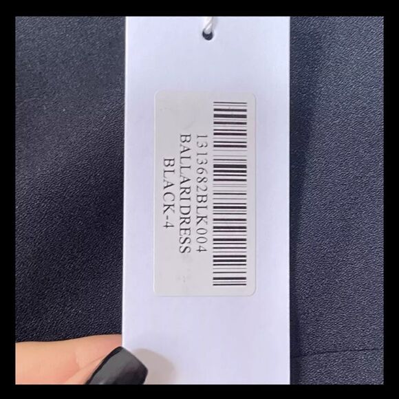 NWT Reformation Ballari Maxi Black Dress Long Sleeve Size 4 - Picture 12 of 13